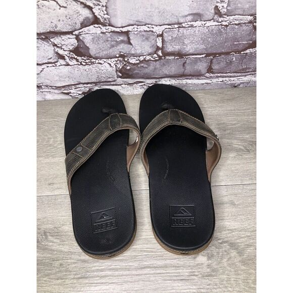 Reef Gray Synthetic Flip-Flops ￼Casual Beach Sandals Men Sz 11M US/44EU - Picture 5 of 16